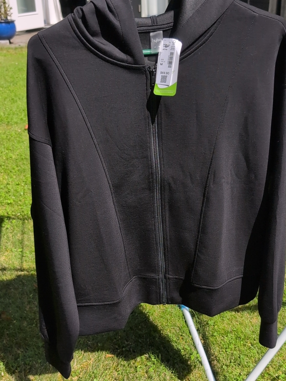 NWT Hyba Black Full-Zip Hoodie for Women M